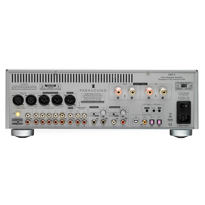 Parasound HINT 6 Silber Rückseite