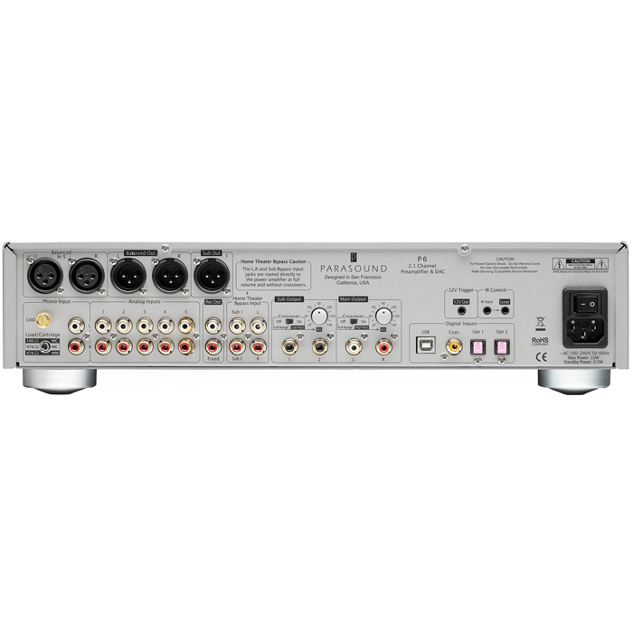 Parasound P 6 Silber Rückseite