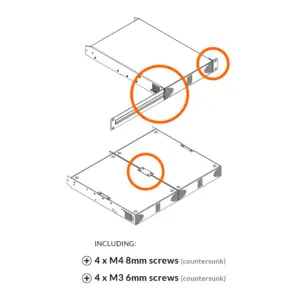 BL Rackmount polovična rack 1U