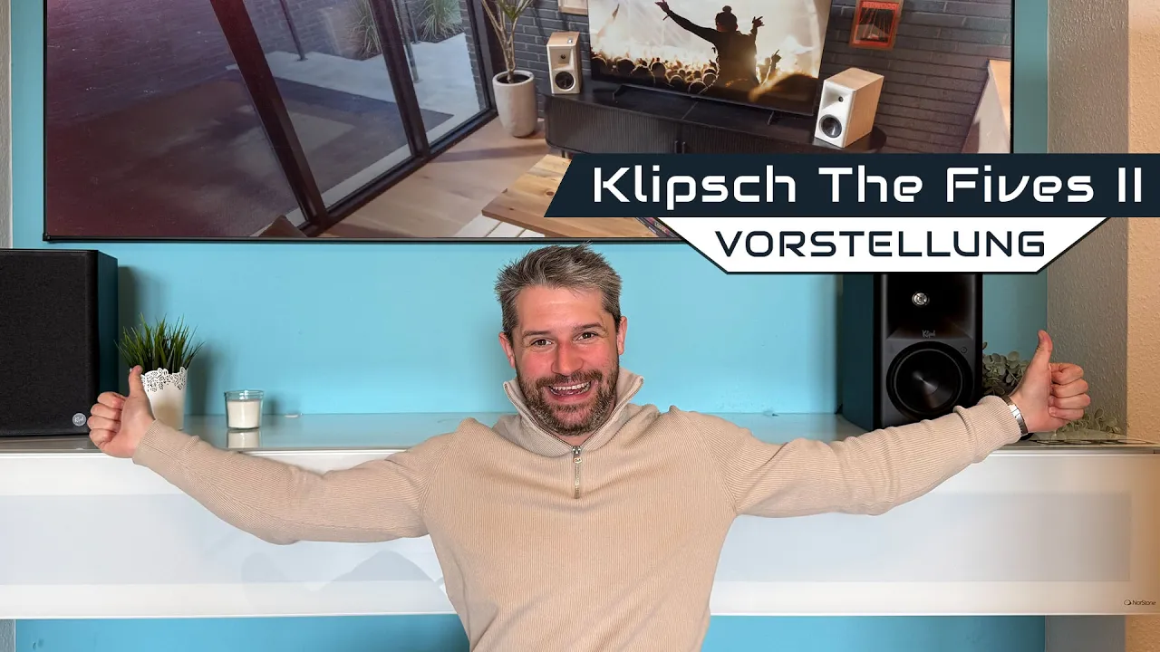 YouTube-Video abspielen: Klipsch The Fives II Test: Kompaktes Aktiv-Wunder mit Onkyo-Power!